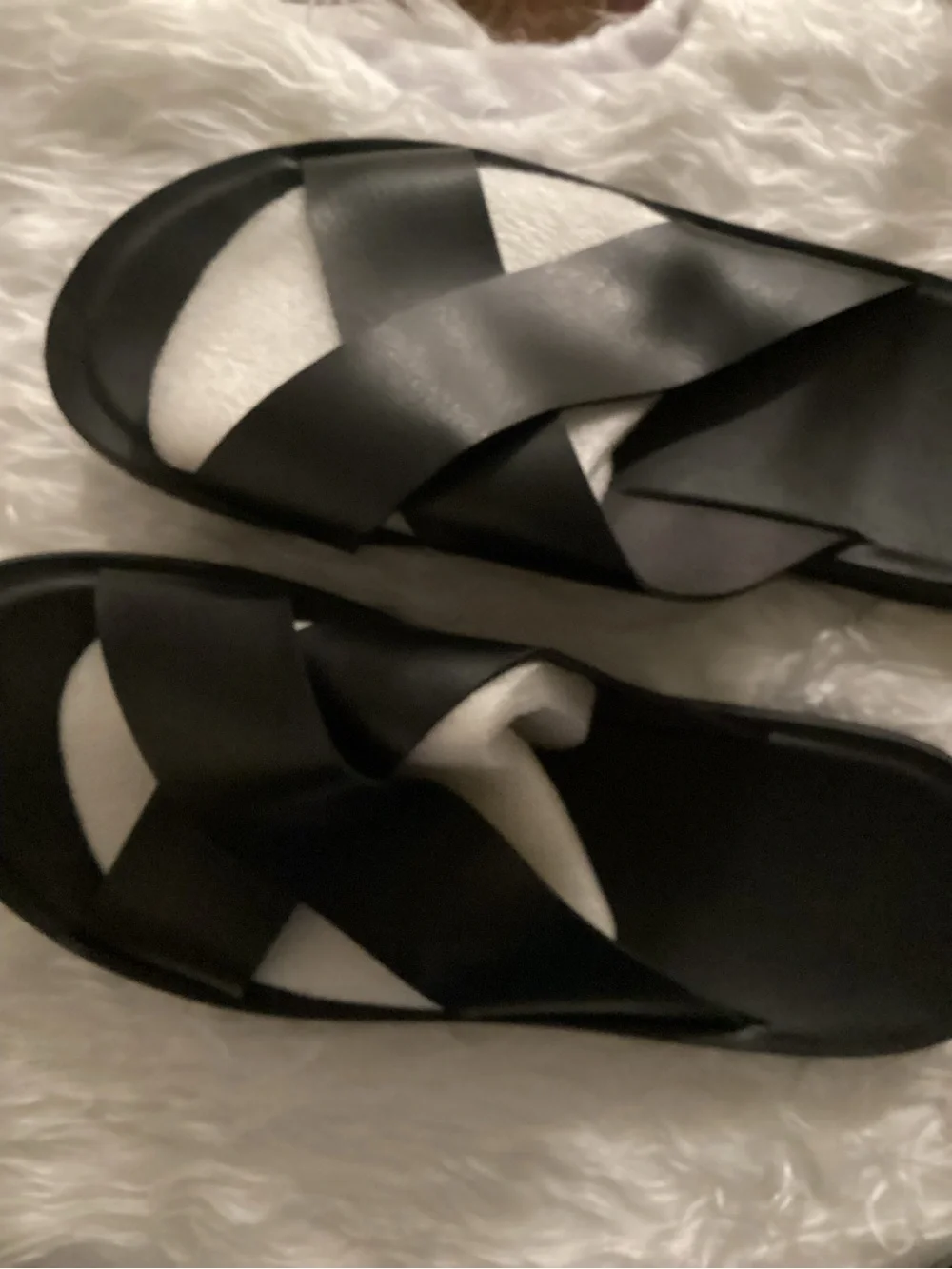 & Other Stories Black Crisscross Slide Sandals for Men